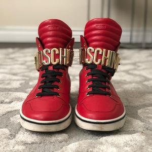Moschino Strap Logo h/t Leather Sneaker